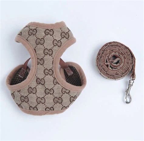 gucci puppy harness|designer dog harness for small.